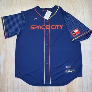 NEW XL Houston Astros Nike Space City Connect Replica Jersey Blue